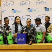 Students receiving bursaries at the MaxProf and EST-Sourcing joint bursary award ceremony