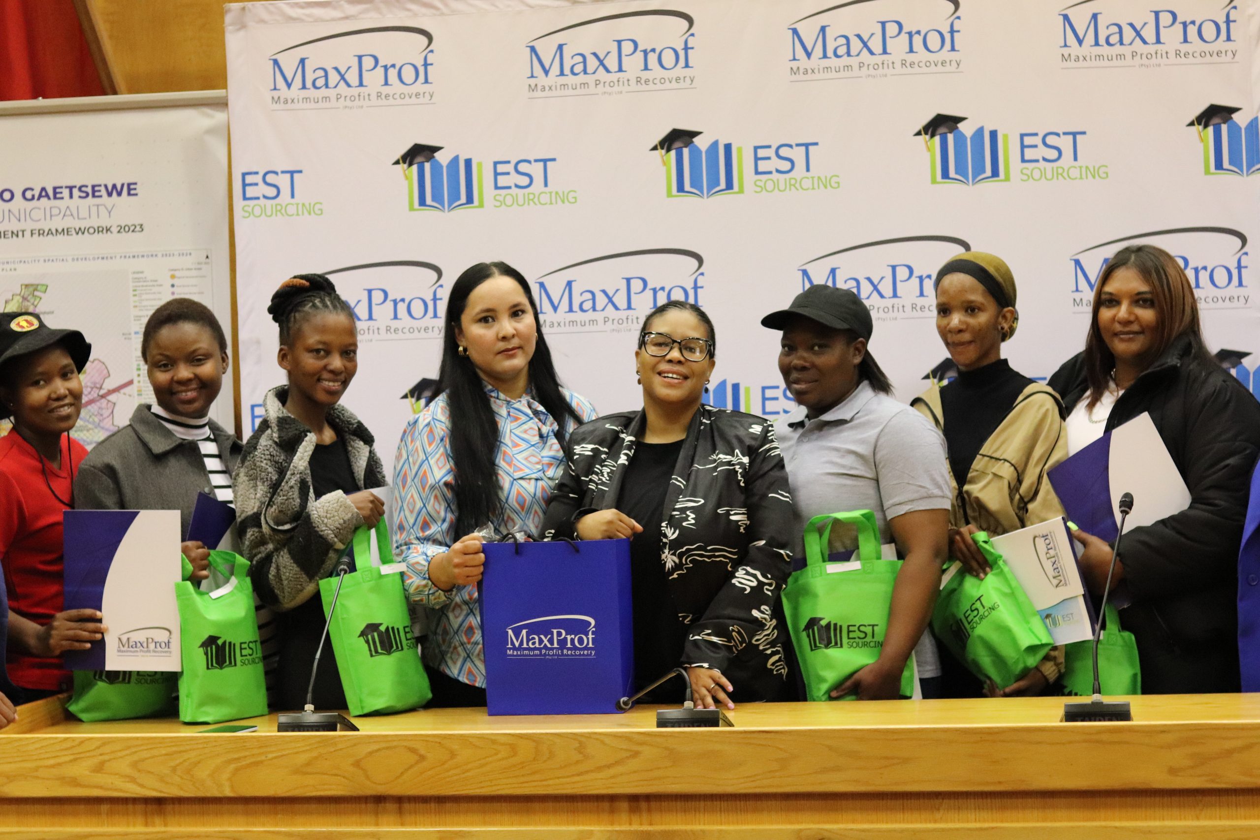 MaxProf and EST-Sourcing Host Bursary Award Ceremony for John Taolo Gaetsewe and Joe Morolong Students